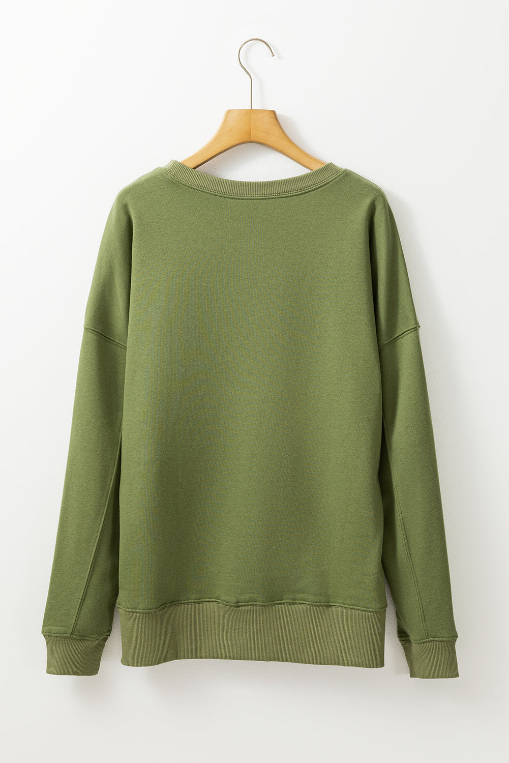 Vineyard Green Kangaroo Pocket Loose Fit Drop Shoulder Sweatshirt